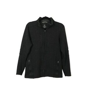 Kuhl Gray Men's Small Zip Up Wool Blend Long Sleeve Sweater Casual Zip Pockets